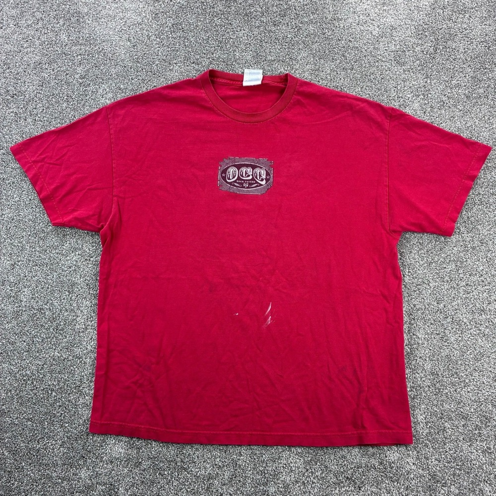 Vintage Y2K Orange County Choppers Shirt Mens XL Red Rock Tavern Biker Grunge